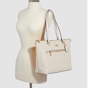 Coach Perforated Signature Leather Gallery Tote